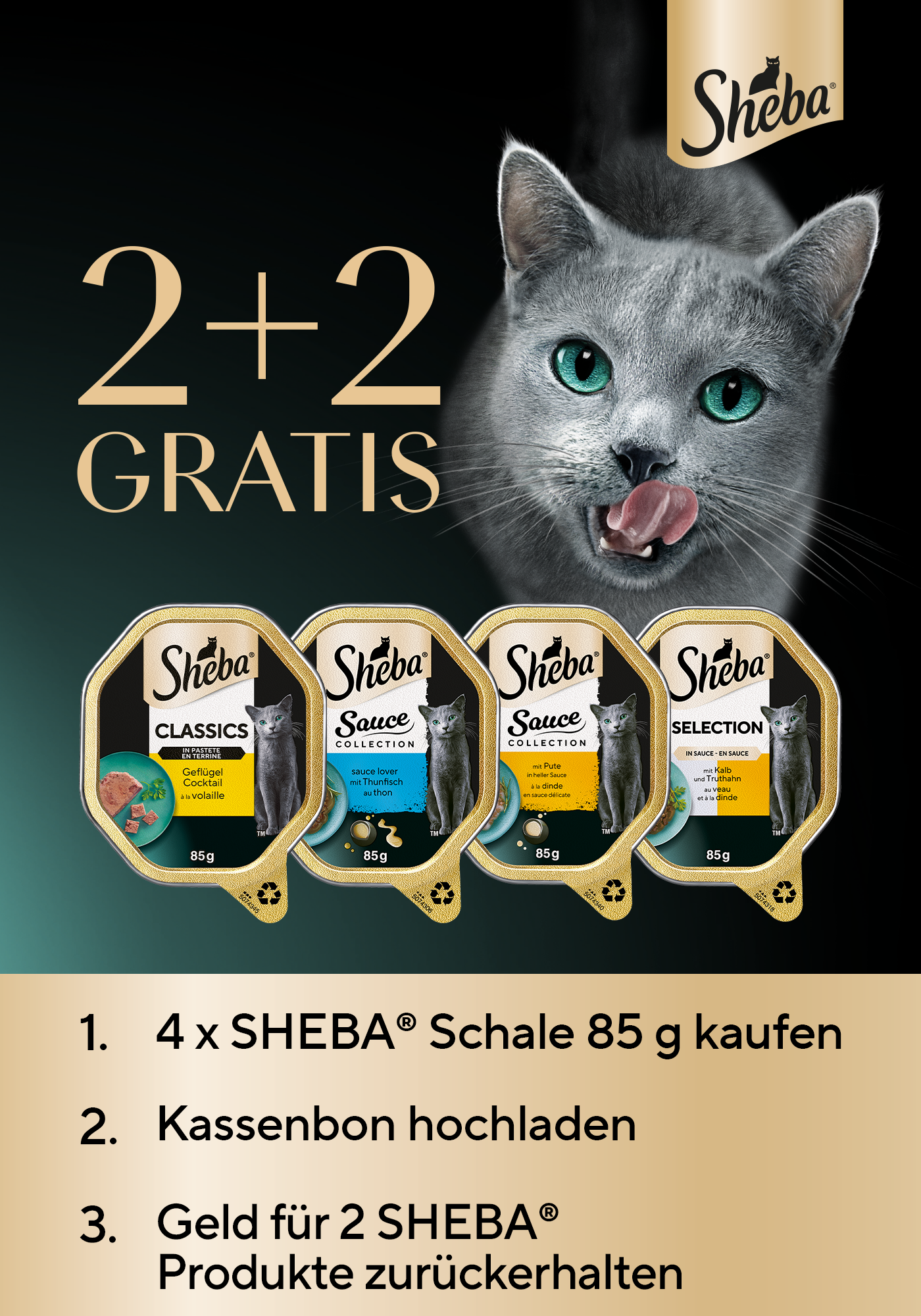 SHEBA® 2+2 GRATIS